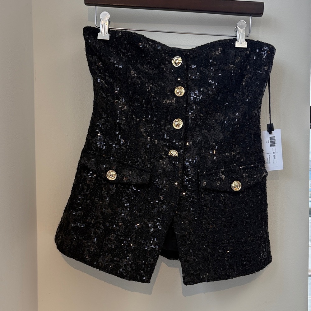 Astr - Milani Sequin Strapless Top